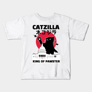 CATZILLA - King of Pawster Kids T-Shirt